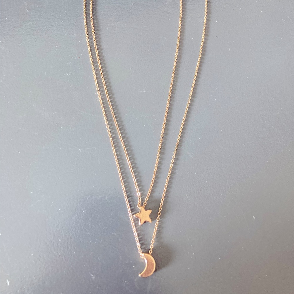 Moon and Star necklace.
